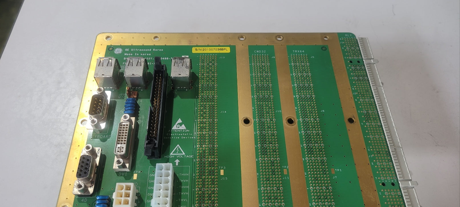 Used GE logiq P5 Backplane Assy Part