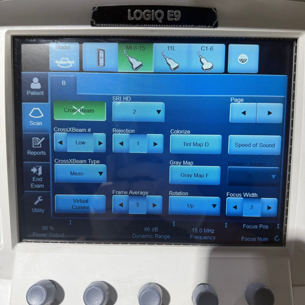 GE Logiq E9 XDclear 2.0 C1-6 Convex & ML6-15 Linear Probes