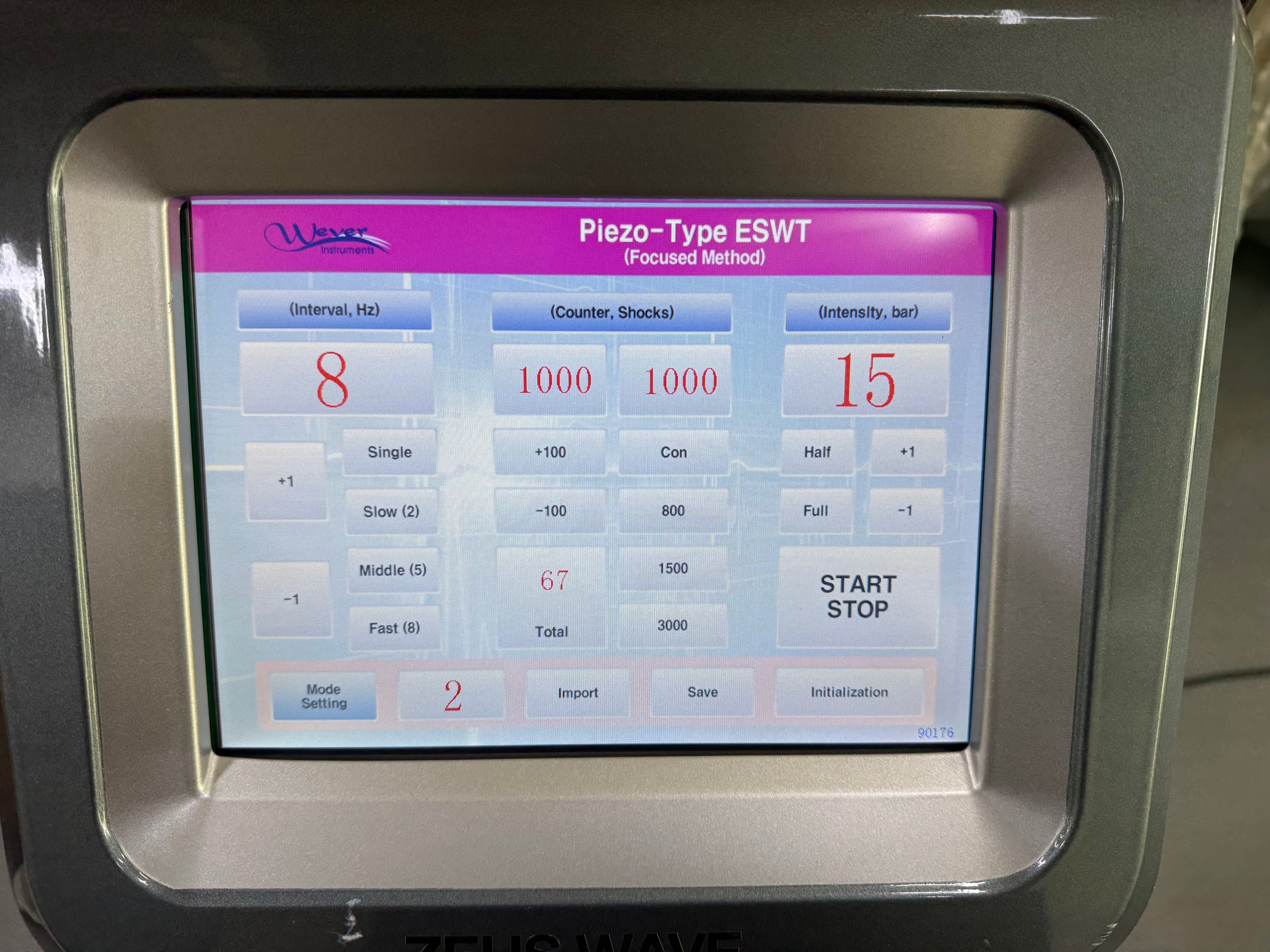 Pre-Owned WEVERINSTRUMENTS Zeus Wave Piezo ESWT Physical Machine