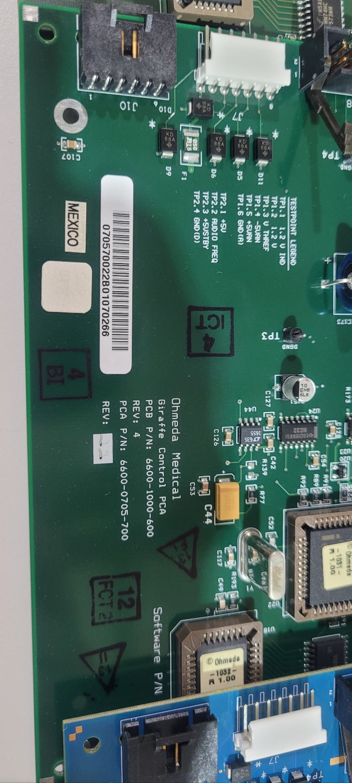 GE Datex Ohmeda Giraffe Omnibed Control PCA Board