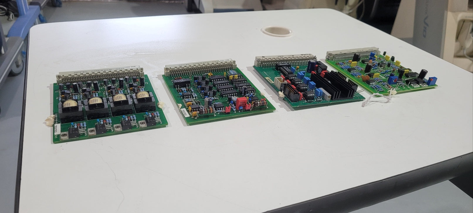 Pre-Owned Swemac Biplanar 500 C-arm X-ray Tube Part Board Set — Lot of 4 Pcs (P/N SW-7)